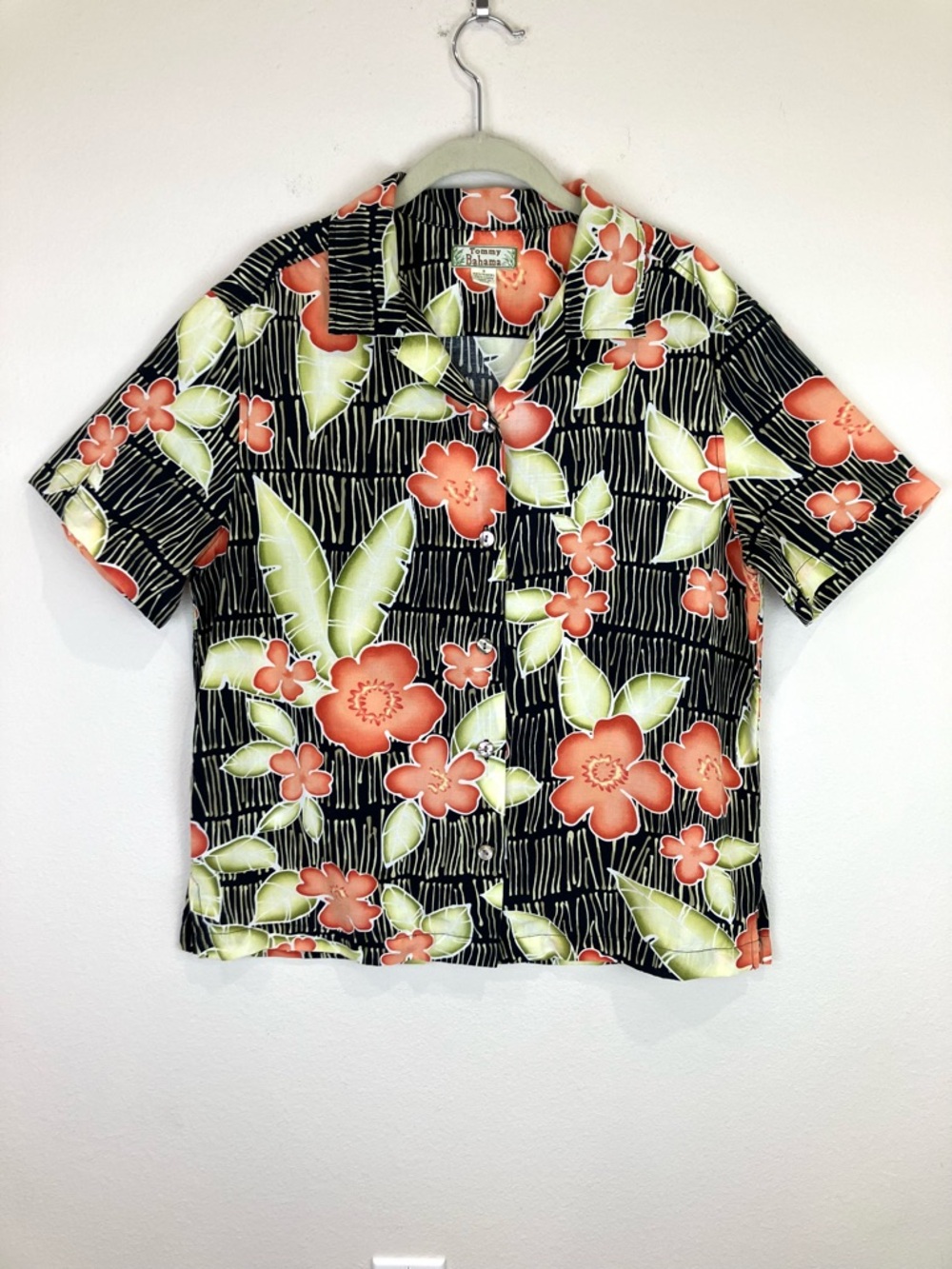 Tommy Bahama Tropical Print Linen Blend Camp Shirt